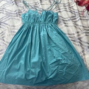 Abercrombie & Fitch Aqua Spaghetti Strap Top